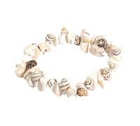 Braccialetto da spiaggia - Bracciale estivo con conchiglie, gioiello elastico bohémien, accessorio alla moda per abito estivo stile spiaggia, Refer to description, Guscio + corda elastica