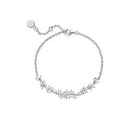 Braccialetto da tennis in cristallo da donna bracciale in argento zircone con fiori di glicine fiori margherita boho bracciale a maglie regolabili gioielli regali per il suo matrimonio festa di comple