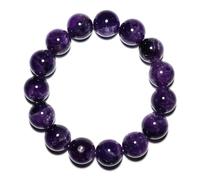 Braccialetto da uomo con ametista da 16 mm, cristallo naturale del terzo occhio e corona dei chakra, adatto per polsi grandi da 20,3 cm, regalo spirituale per talismani, amuleti e talismani, amuleti e