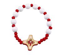 Braccialetto del rosario di perline di legno della conferma, Legno, Legno