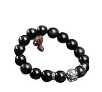 Braccialetto della ricchezza in ossidiana nera Fen Bracciale in ossidiana, bracciale Piyao in argento, bracciale in ossidiana nera naturale, bracciale in agata, bracciale in perline di cristallo, tali