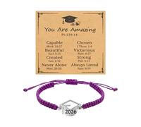 Braccialetto dell'amicizia alla moda con nodo piatto 2026 a tema laurea per compagni di scuola e occasioni speciali, elegante catena da mano per laurea, Misura unica, come descritto