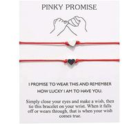 Braccialetto dell'amicizia per la Migliore Coppia di Amici Braccialetti di relazione con Cordino Regolabile Fatto a Mano per la Famiglia per 2Durability