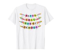 Braccialetto dell'amicizia per ragazze e bambine, con scritta "Happy Last Day of School Maglietta