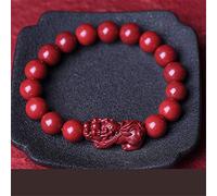Braccialetto di cinabro Feng Shui Amuleto Pixiu/Piyao Braccialetto Prosperità Braccialetto di cinabro naturale Reiki Healing Chakra Meditazione Attira fortunato Ricco Amore Trasferimento Regalo Bracci