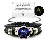 Braccialetto di Guardia Anima Zodiacale | Bracciale Manifestazione Serena | 12 Braccialetti dello Spirito Zodiaco Costellazione | Regali astrologici Gioielli energetici Intrecciati
