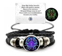 Braccialetto di Guardia Anima Zodiacale | Bracciale Manifestazione Serena | 12 Braccialetti dello Spirito Zodiaco Costellazione | Regali astrologici Gioielli energetici Intrecciati