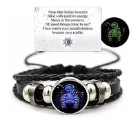 Braccialetto di Guardia Anima Zodiacale | Bracciale Manifestazione Serena | 12 Braccialetti dello Spirito Zodiaco Costellazione | Regali astrologici Gioielli energetici Intrecciati