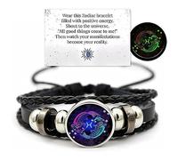 Braccialetto di Guardia Anima Zodiacale | Bracciale Manifestazione Serena | 12 Braccialetti dello Spirito Zodiaco Costellazione | Regali astrologici Gioielli energetici Intrecciati