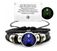 Braccialetto di Guardia Anima Zodiacale | Bracciale Manifestazione Serena | 12 Braccialetti dello Spirito Zodiaco Costellazione | Regali astrologici Gioielli energetici Intrecciati