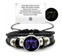 Braccialetto di Guardia Anima Zodiacale | Bracciale Manifestazione Serena | 12 Braccialetti dello Spirito Zodiaco Costellazione | Regali astrologici Gioielli energetici Intrecciati