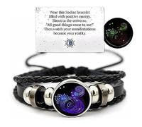 Braccialetto di Guardia Anima Zodiacale | Bracciale Manifestazione Serena | 12 Braccialetti dello Spirito Zodiaco Costellazione | Regali astrologici Gioielli energetici Intrecciati