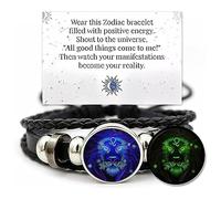 Braccialetto di Guardia Anima Zodiacale | Bracciale Manifestazione Serena | 12 Braccialetti dello Spirito Zodiaco Costellazione | Regali astrologici Gioielli energetici Intrecciati