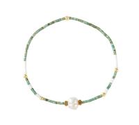 Braccialetto di perle di riso mimetico a righe, stile alla moda e casual, realizzato a mano, con pietra naturale e materiali amichevoli, si adatta perfettamente a qualsiasi braccialetto di