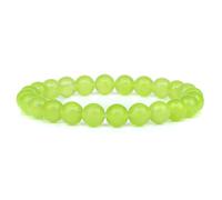 Braccialetto di perline in Pietra Naturale per Donna,Braccialetti Elastici Regolabili in Giada Verde Chiaro da 8mm per Il Tuo Amante,Moglie,Fidanzata,Anniversario,8mm