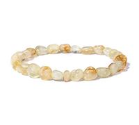 Braccialetto di perline irregolari, pietre naturali cristallo curative, braccialetti elastici for gioielli da donna e uomo(21cm,N)