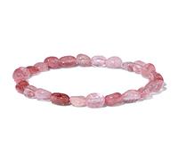 Braccialetto di perline irregolari, pietre naturali cristallo curative, braccialetti elastici for gioielli da donna e uomo(17cm,P)