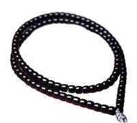 Braccialetto di perline preghiera buddista, braccialetto, 108 mala con gambo cocco nero, collana, Buddha