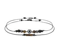 Braccialetto di protezione empath da donna con cristallo di tormalina nera, tripla protezione, braccialetto con pietra occhio di tigre contro il malocchio, 2 pezzi, protezione energetica, braccialetto