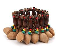 Braccialetto di Tamburo Africano Fatto a Mano Conchiglia di Dado Campana Strumenti Musicali a Percussione Forniture Regolabili per Adattarsi Alla Maggior Parte delle Dimensioni del