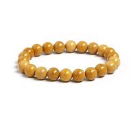 Braccialetto Donna, Braccialetto Di Pietra Mookaite Gialla Naturale Braccialetto Di Cristallo Guarigione Braccialetto Di Pietre Preziose Yoga Chakra Meditazione Braccialetto Di Equilibrio Braccialet