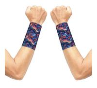 Braccialetto elastico a forma di delfino per il supporto del polso, fascia compressiva antisudore per il polso, 1 paio per uomo e donna, 3,15 x 5,1 pollici.