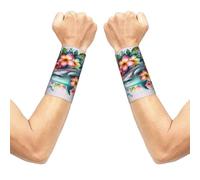 Braccialetto elastico a forma di delfino per il supporto del polso, fascia compressiva antisudore per il polso, 1 paio per uomo e donna, 3,15 x 5,1 pollici.