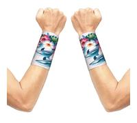 Braccialetto elastico a forma di delfino per il supporto del polso, fascia compressiva antisudore per il polso, 1 paio per uomo e donna, 3,15 x 5,1 pollici.