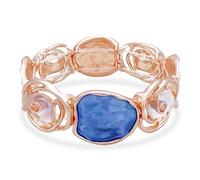 Braccialetto elastico a forma di rosa, da donna, regalo per la festa della mamma, braccialetto elastico con fiore 3D smaltato, gioiello regalo per lei, One size, Metallo, Nessuna pietra preziosa