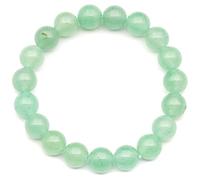 Braccialetto elastico con perline di avventurina verde naturale, cristalli veri, Bilancia, pietre preziose, perline da 8 mm, gioielli alla moda, guarigione