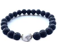 Braccialetto elastico con perline di cristallo e pietre preziose, per yoga, meditazione, bilanciamento, al quarzo, per donne e uomini, roccia vulcanica, professionale e alla moda