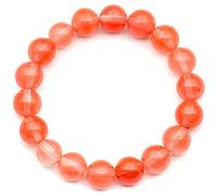 Braccialetto elastico con perline di quarzo ciliegia naturale, cristallo rosa autentico, gemma del toro, perline da 8 mm, gioielli alla moda, chakra curativi, durevole