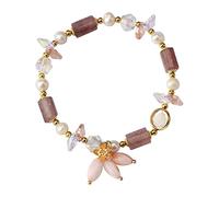 Braccialetto elastico con perline - scintillante cristallo gemma bohemien versatile Statement Strand braccialetti con fascino e pietra portafortuna gioielli boho per le donne gioielli delicati regalo