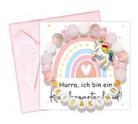 Braccialetto elastico di perle da 14-20 cm, regalo per l'asilo, regalo per l'asilo e la prima giornata dell'asilo, regalo per bambini, sacchetto per l'asilo