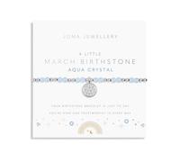 Braccialetto elastico per bambini, placcato argento, con pietra portafortuna, lunghezza 15,5 cm, 15.5 cm, Cristallo