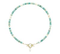 Braccialetto elegante da donna realizzato a mano, con perle turchesi | Elegante contenitore di regalo in rilievo per gioielli leggero e comodo, da indossare tutti i giorni