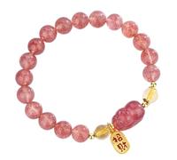 Braccialetto feng bracciale pixiu bracciale per donne bracciale di quarzo fragola auspicante braccialetto di draghi cinese reiki cristallo bracciale in perline bracciale buona fortuna amulet attrarre