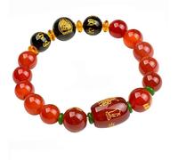 Braccialetto Feng Shui con cristalli naturali, zodiaco custode dei e Buddha, pietra preziosa chakra, talismano di quarzo per fortuna e benedizioni
