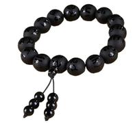 Braccialetto Feng Shui in quarzo trasparente, con perline mantra a sei caratteri, per buona fortuna e prosperità, con perline di cristallo per preghiera chakra per uomini e donne, 14mm, Pietra, Non