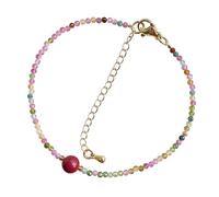 Braccialetto Feng Shui in tormalina per bilanciamento della ricchezza e dei chakra, braccialetto con pietre preziose naturali dei 7 chakra, per buona fortuna e prosperità, per uomini e donne, One Size