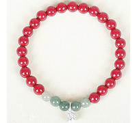 Braccialetto feng shui ricchezza rossa bracciale cinaino per donne perline da cinnabar perle in giada argento in giada bracciale bracciale bracciale bracciale elastico per buona fortuna coraggiosa
