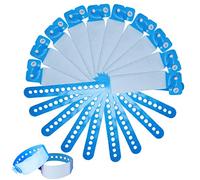 Braccialetto Identificativo Adulti, 100 Pezzi PVC Braccialetto eliminabile Braccialetti di Identificazione di Sicurezza di Anni dell'adolescenza del Braccialetto Eventi (Blu)