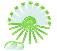 Braccialetto Identificativo Adulti, 100 Pezzi PVC Braccialetto eliminabile Braccialetti di Identificazione di Sicurezza di Anni dell'adolescenza del Braccialetto Eventi - Verde