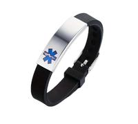 Braccialetto identificativo medico con incisione personalizzata che si illumina al buio, con nome personalizzato Ice Penicillin Food Allergy Awareness, cinturino in silicone per sensibilizzazione alle