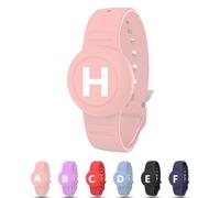 Braccialetto impermeabile per AirTag Kids, supporto nascosto con iniziale personalizzato compatibile con Air Tag, custodia in silicone per Airtag regolabile anti-smarrimento GPS Tracker per bambini