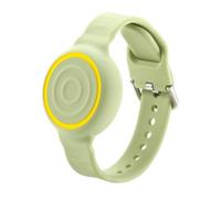 Braccialetto impermeabile per bambini, custodia protettiva a copertura completa per AirTag 1a e 2a generazione, silicone impermeabile, cinturino regolabile anti-smarrimento, verde avocado