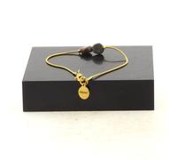 Braccialetto IN Acciaio Dorato Inossidabile 2 Perle Mookaite Australia Di IN
