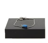 Braccialetto IN Acciaio Inossidabile 1 Perla Apatite Blu Del Brasile Di Forma E