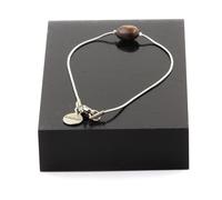 Braccialetto IN Acciaio Inossidabile 1 Perla Bronzite Di Brasile Forma Libera