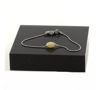 Braccialetto IN Acciaio Inossidabile 1 Perla Calcite Giallo Del Regno Unito Di E